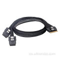 SFF-8654 a SFF-8087 Cable de disco duro del servidor 12 Gbps